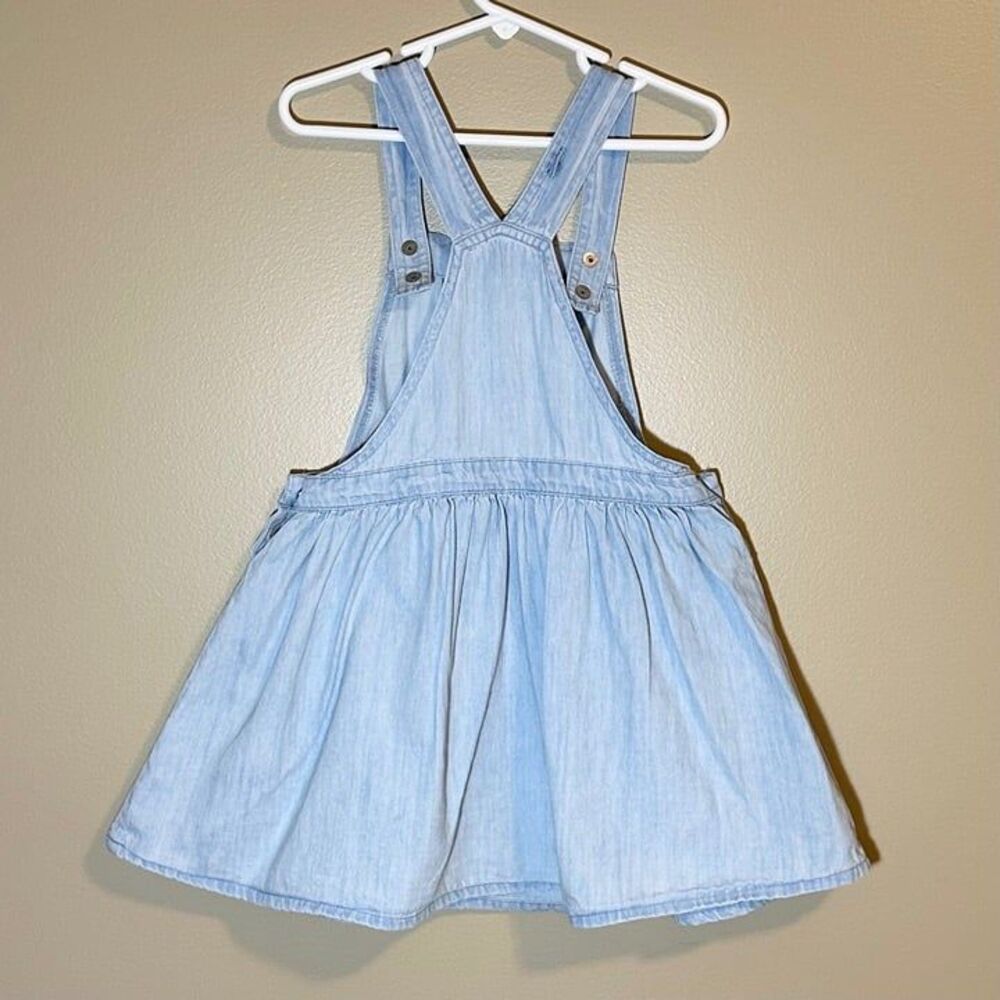 The Children’s Place 5T Bunny Overall Jumper Dress Rabbit Denim Cotton - Picture 3 of 5